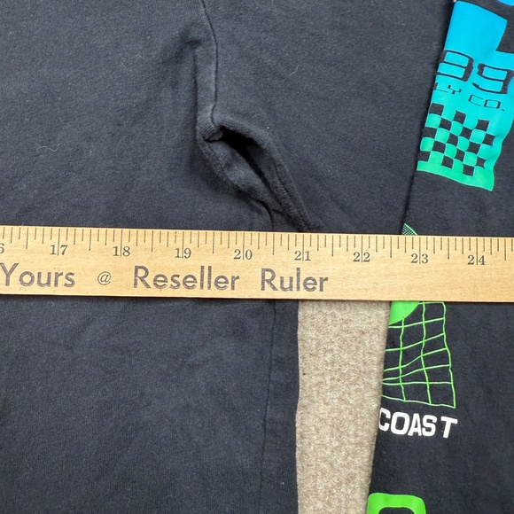 Hollister Graphic T Shirt Men's Size L Black Long Sleeve Crew Neck Casual - Picture 6 of 6